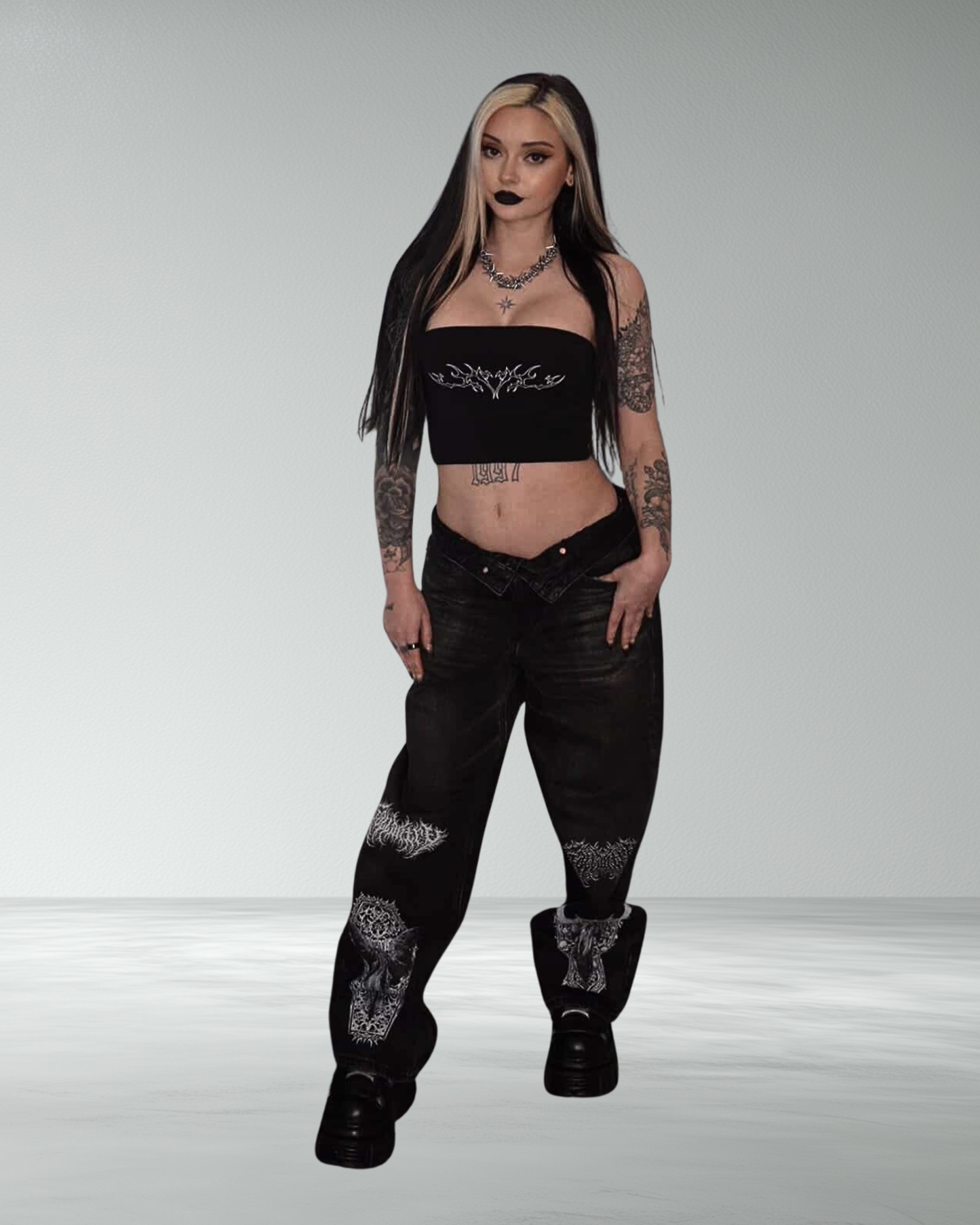 Vintage Wash Heavyweight Graphic Jeans