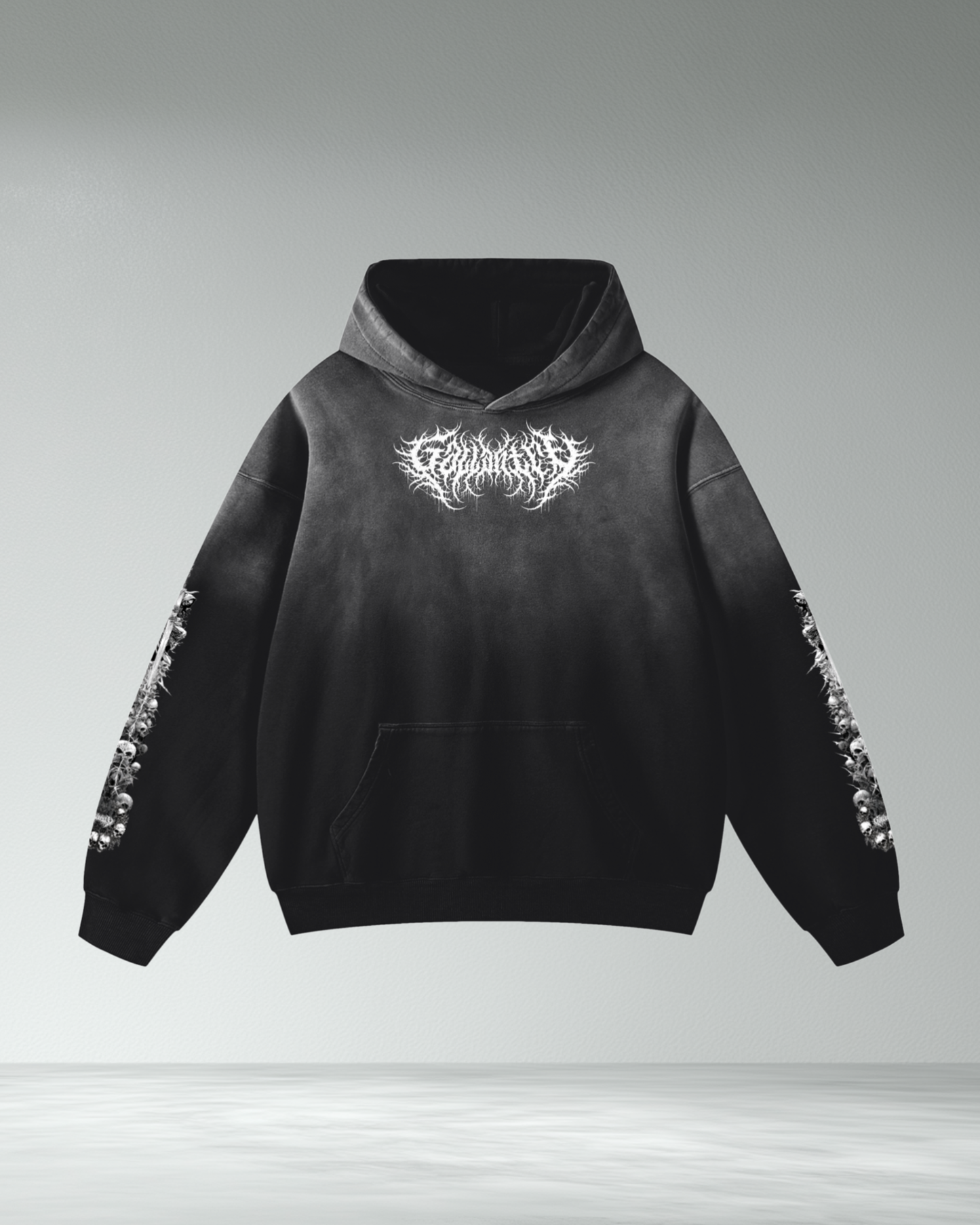 Heavyweight Oversized Sleeved Faded Hoodie