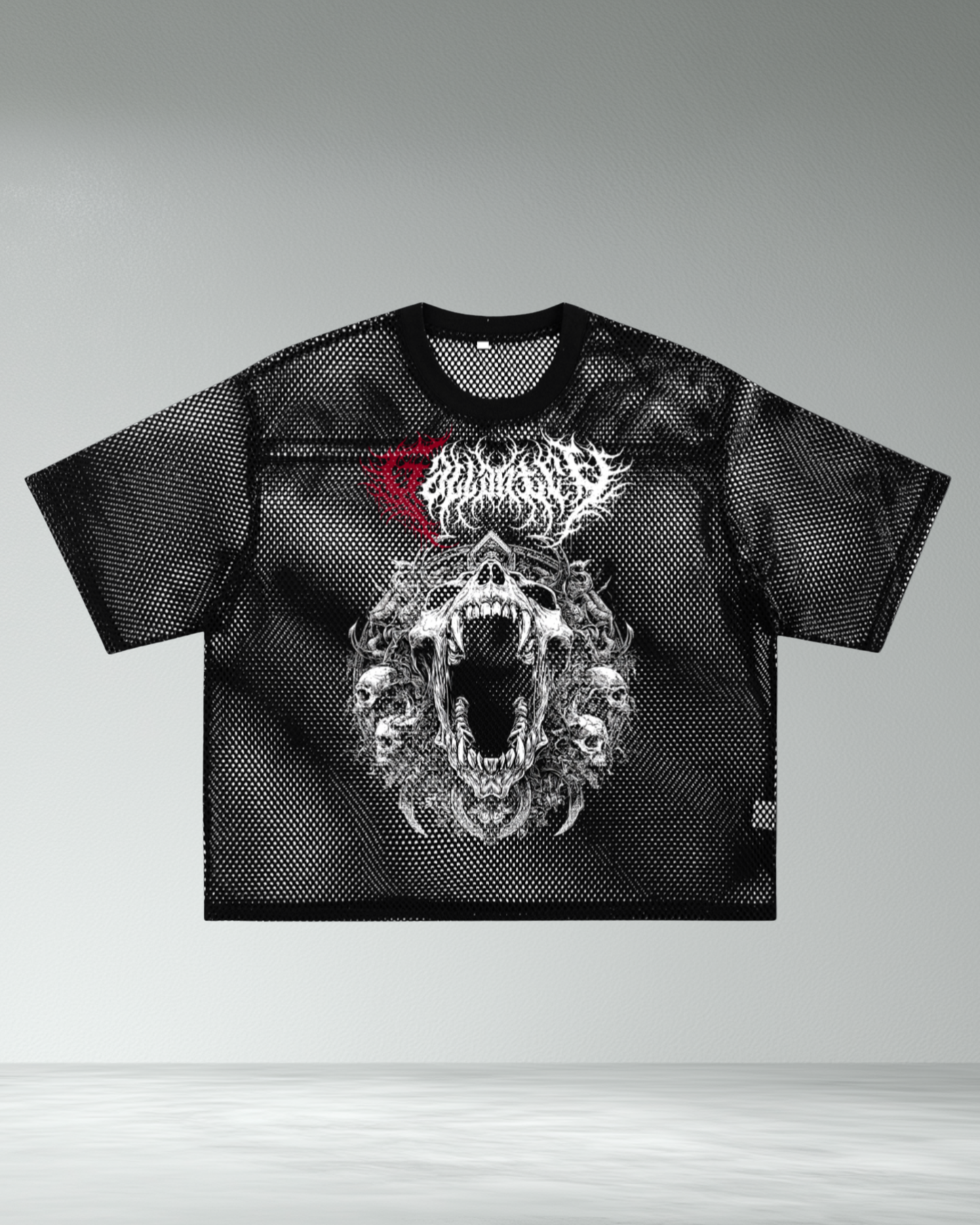 Deathcore boxy see through camo jersey