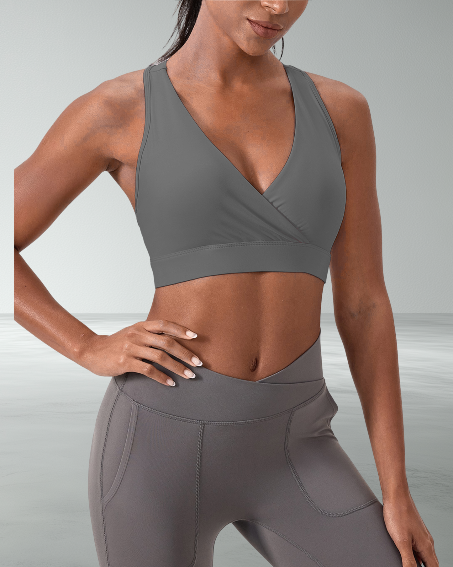 Crossover V-Neck 'Classic' Sports Bra