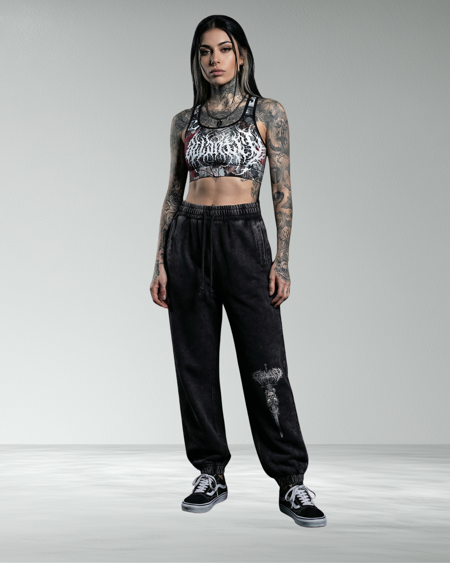 Vintage Wash 'EYL' Heavyweight Cuffed Joggers