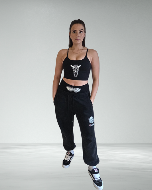 Spaghetti Strap 'Coffin' Yoga Bra