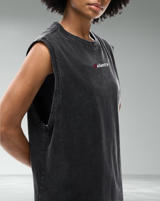 Classic 'Subtle' vintage wash frayed hem tank