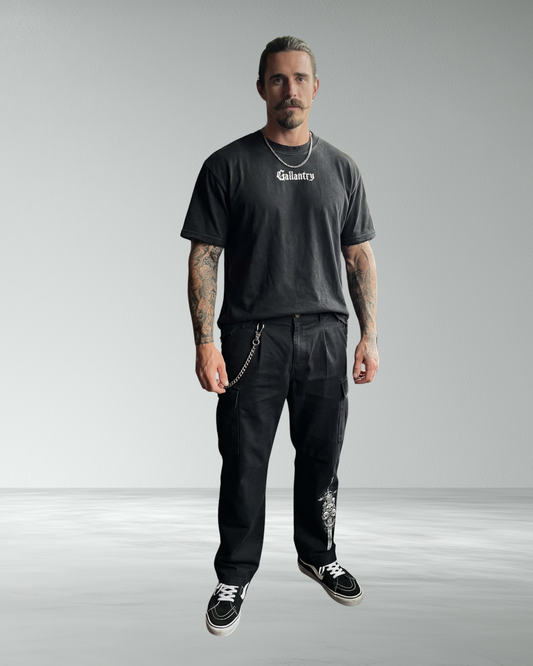 Heavyweight 'Classic' Vintage Wash Frayed T