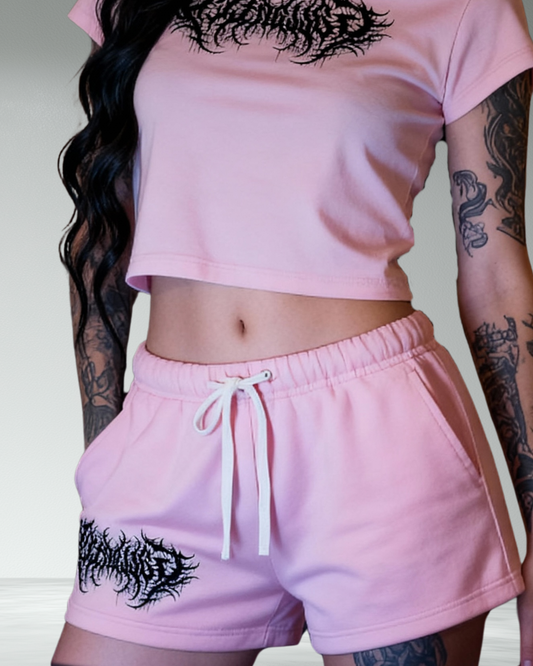 Womens deathcore fleece shorts