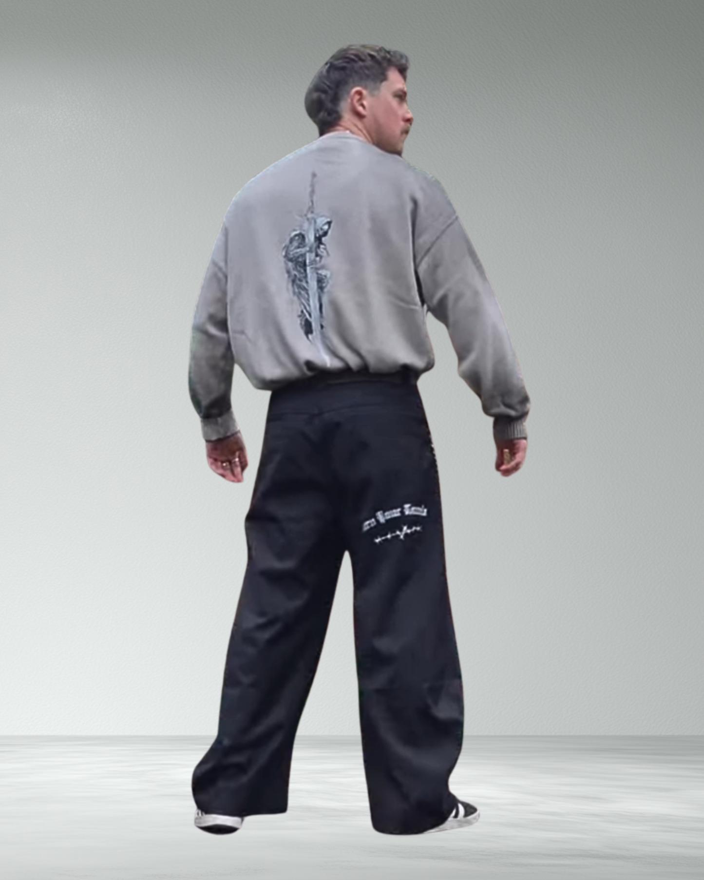 Oversized 'Hold Fast' Distressed Sweater