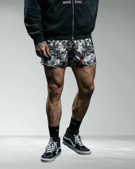 Deathcore Skull Camo Training Shorts