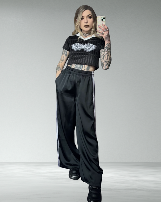 Cropped Contrast Football Jersey