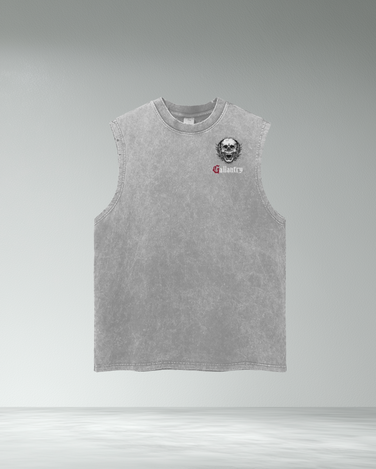 Classic vintage wash frayed hem tank