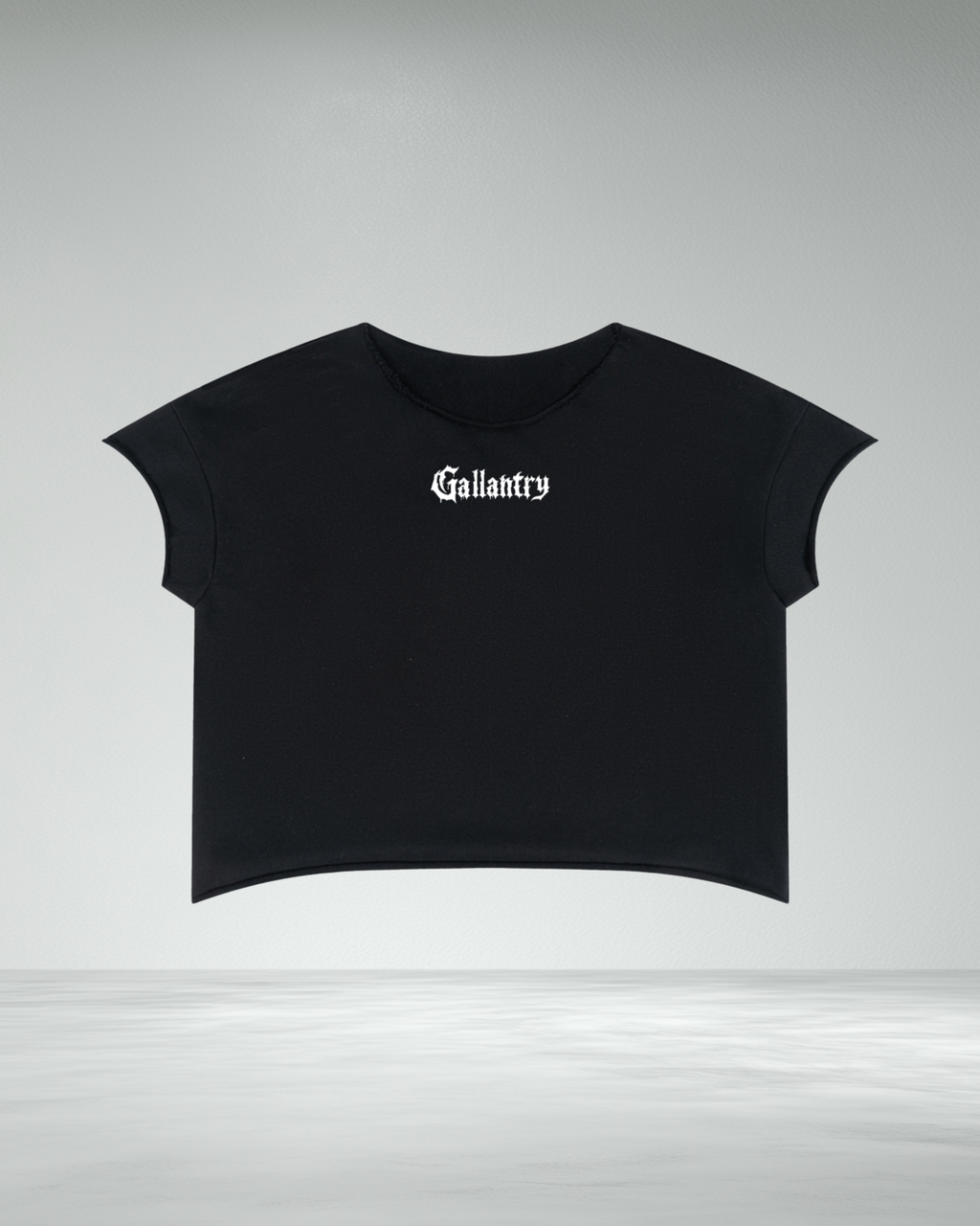 Heavyweight Boxy Raw Edge Crop T