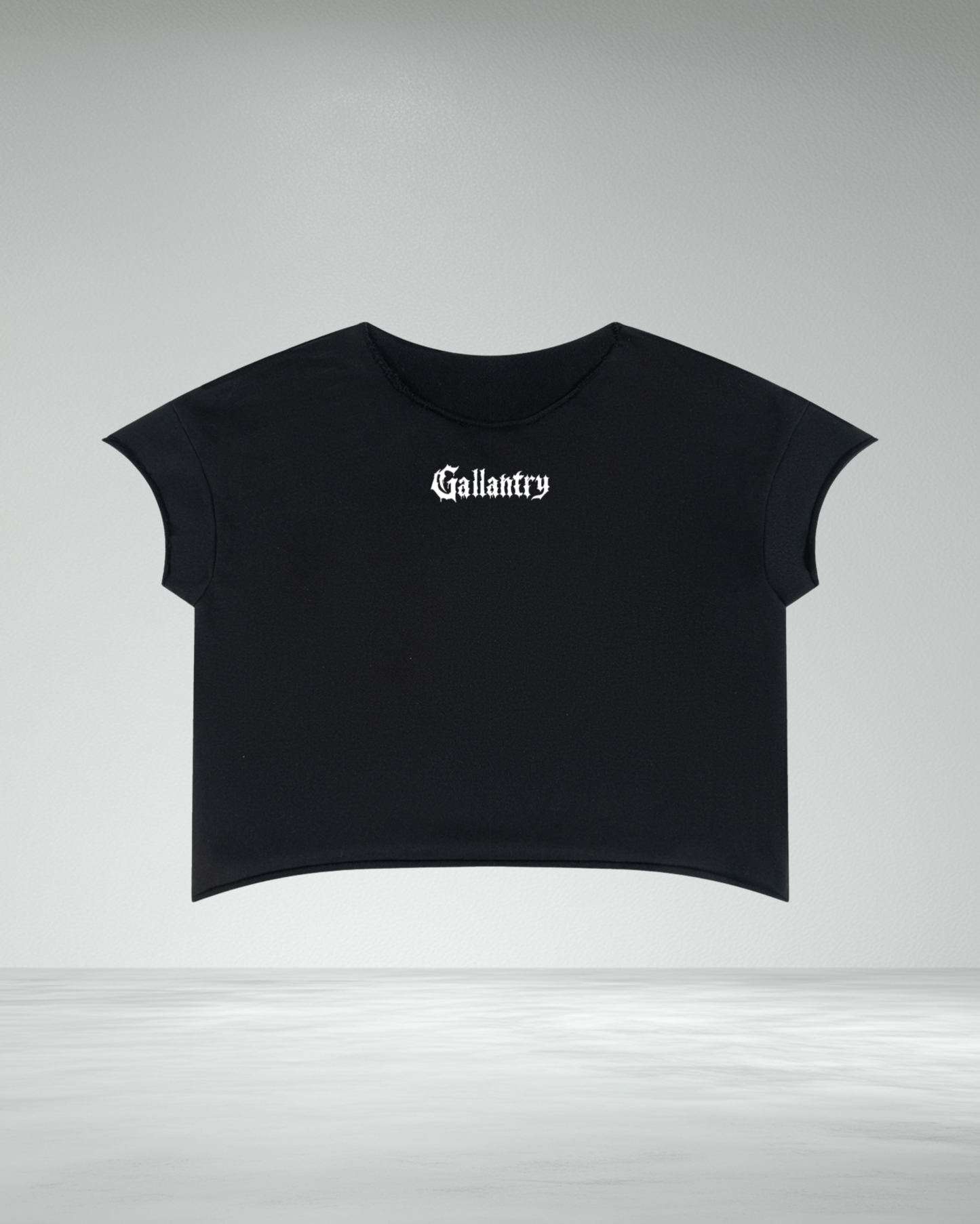 Heavyweight Boxy Raw Edge Crop T