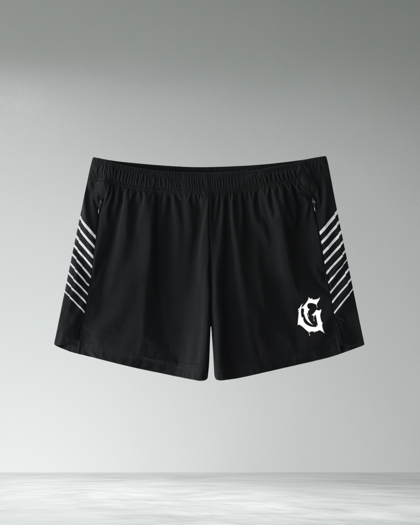 Classic striped training shorts