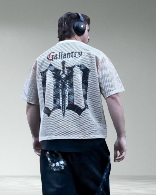 Classic boxy see through camo jersey