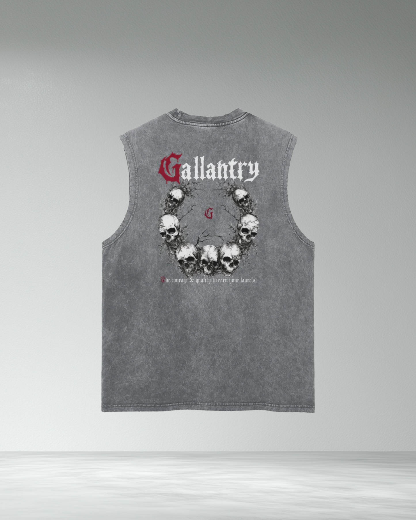 Classic vintage wash frayed hem tank