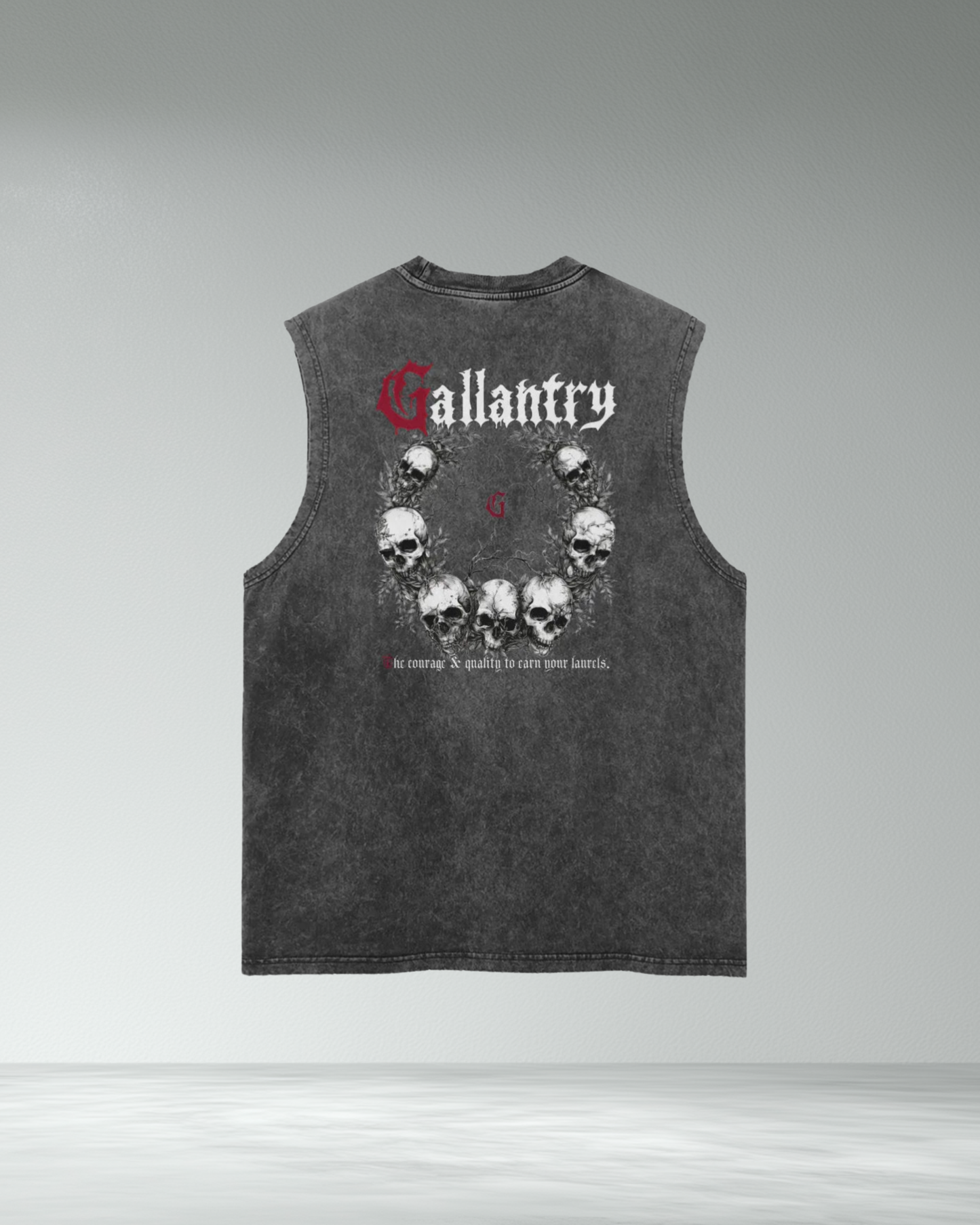 Classic vintage wash frayed hem tank