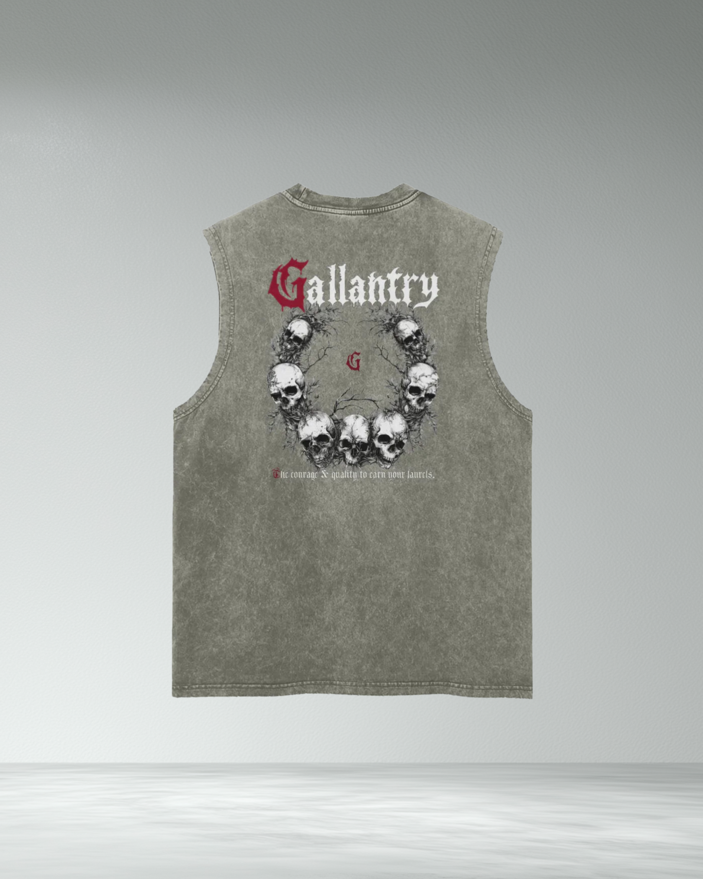 Classic vintage wash frayed hem tank