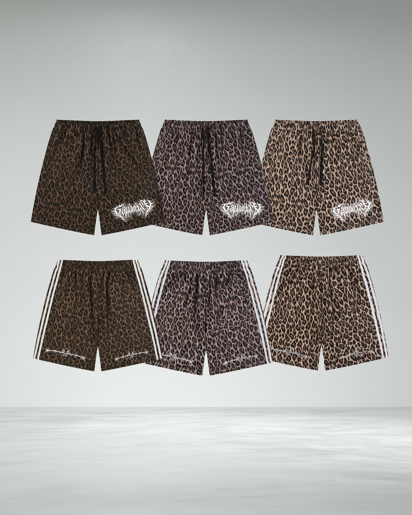 Heavyweight Barbed Leopard Shorts