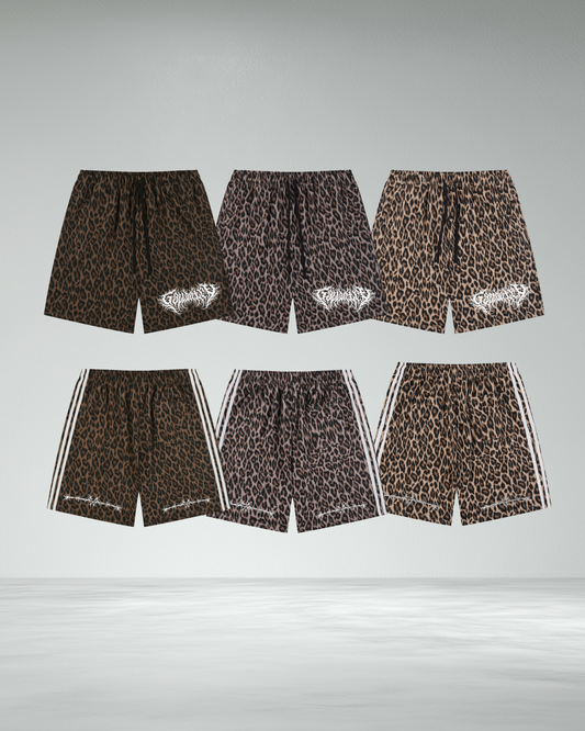 Heavyweight Barbed Leopard Shorts
