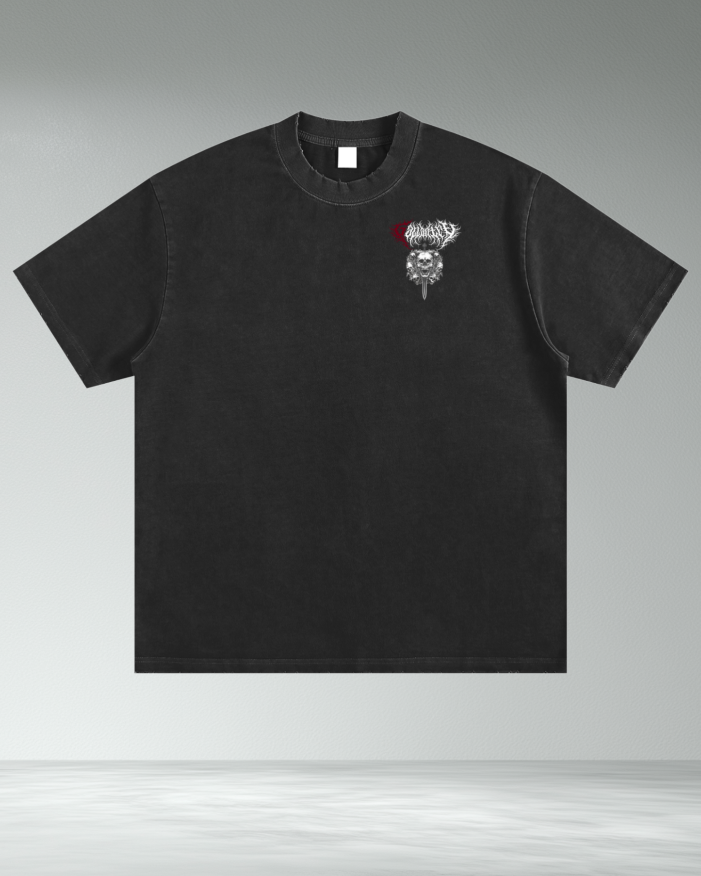 Deathcore heavyweight vintage wash frayed t