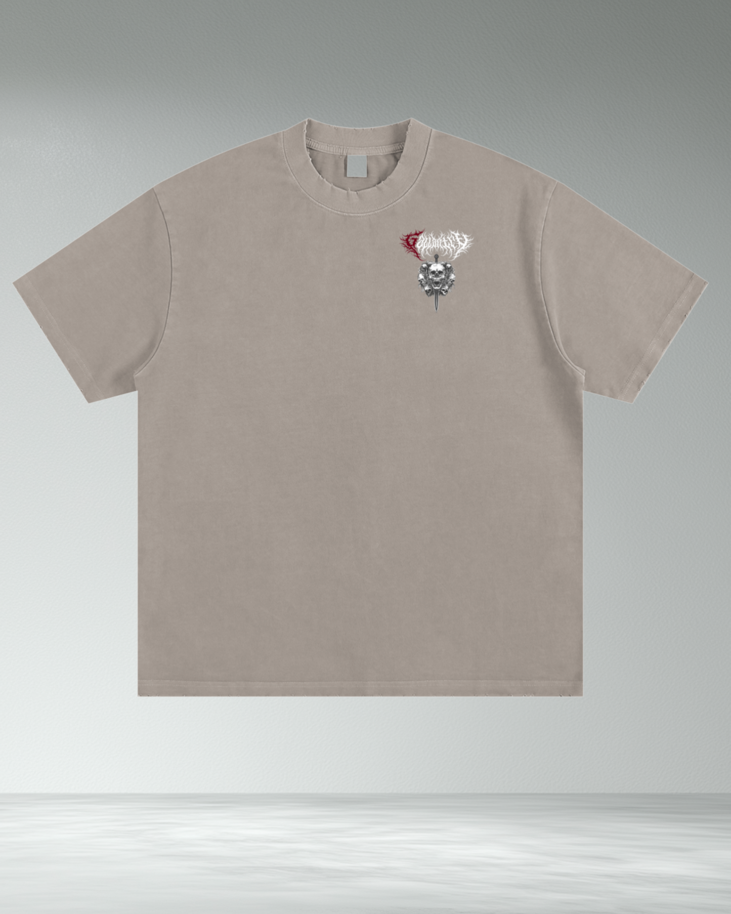 Deathcore heavyweight vintage wash frayed t