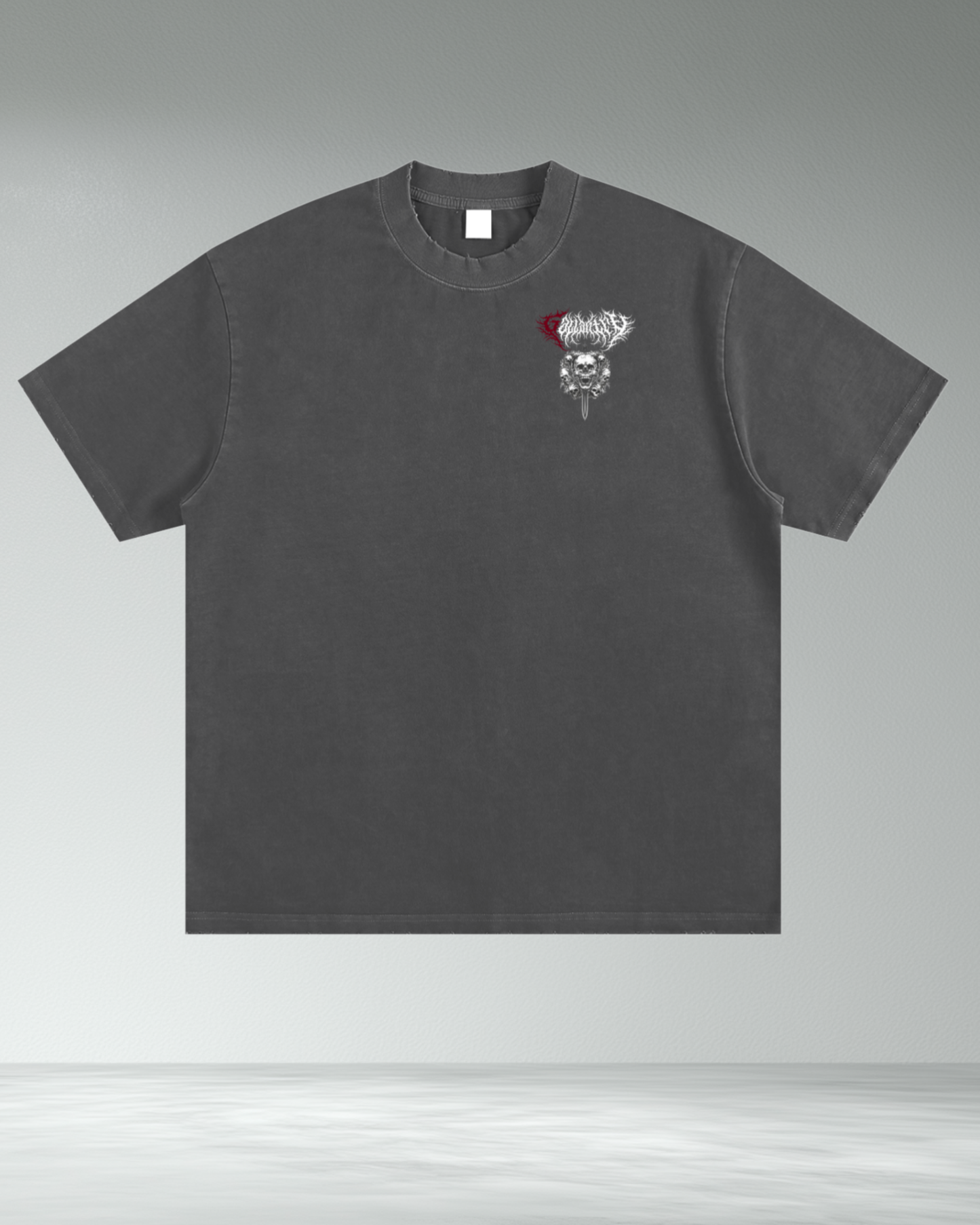 Deathcore heavyweight vintage wash frayed t