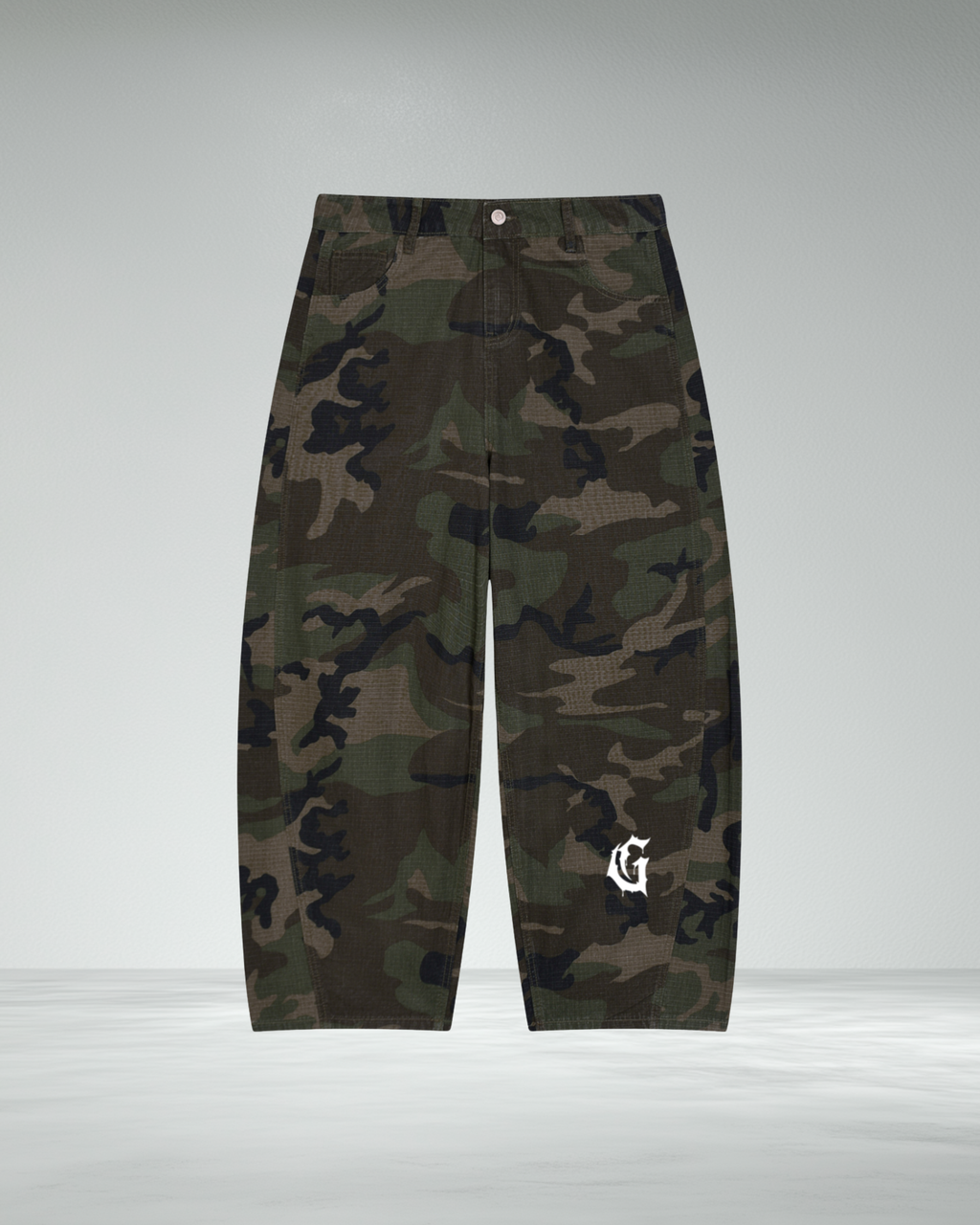 British Camo Barrel Leg Combats