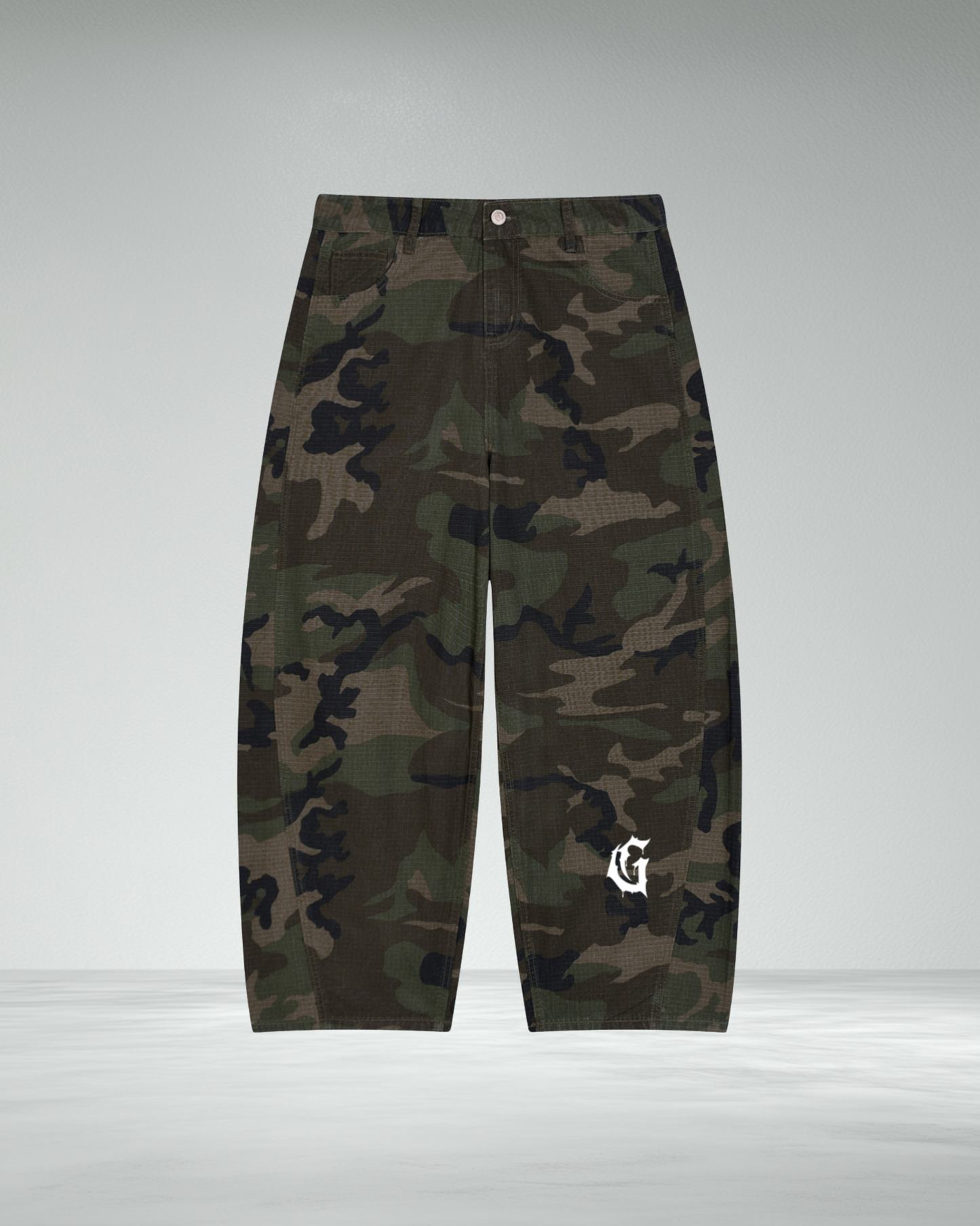 Camo Barrel Leg Combats