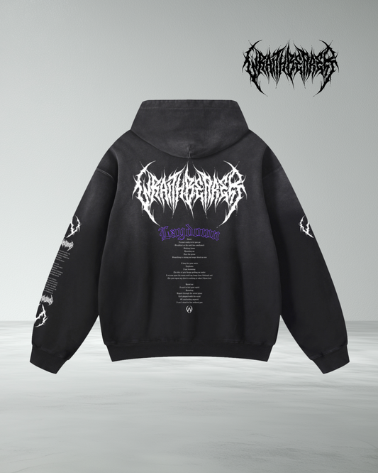 Wraithbearer Heavyweight 'Laydown' Oversized Sleeved Faded Hoodie