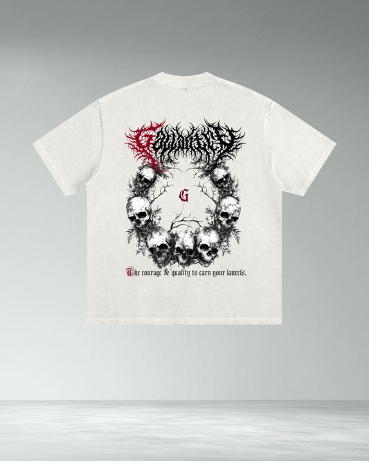 Deathcore heavyweight vintage wash frayed t