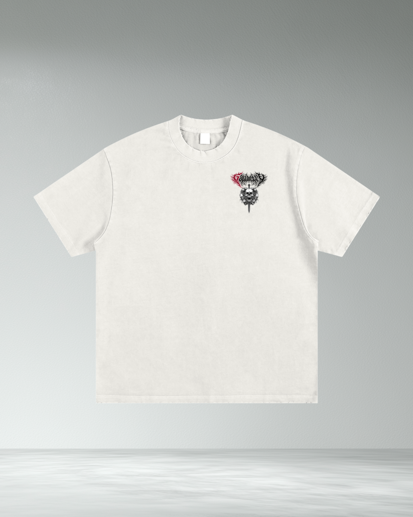 Deathcore heavyweight vintage wash frayed t