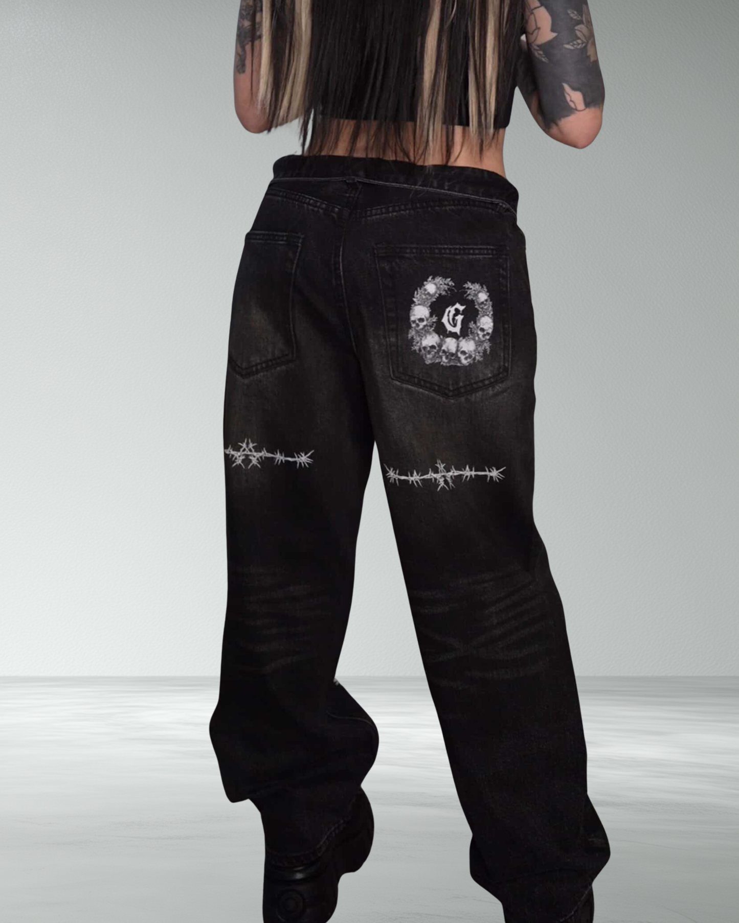 Vintage Wash Heavyweight Graphic Jeans