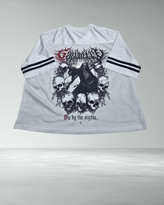 Deathcore oversized 'live by the sword, die by the scythe' jersey