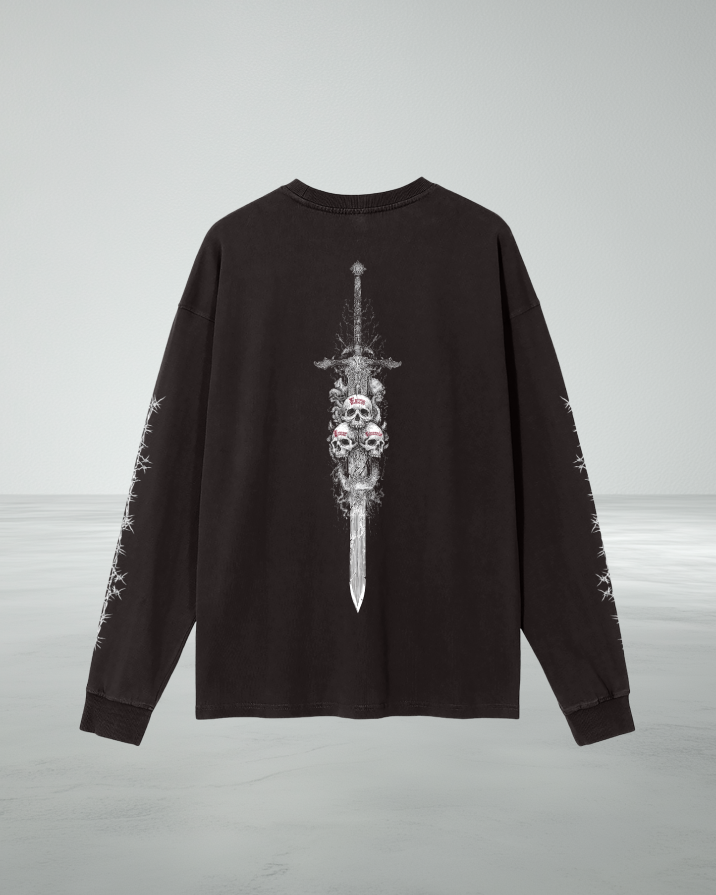Vintage Wash Long Sleeve Barbed 'EYL' T