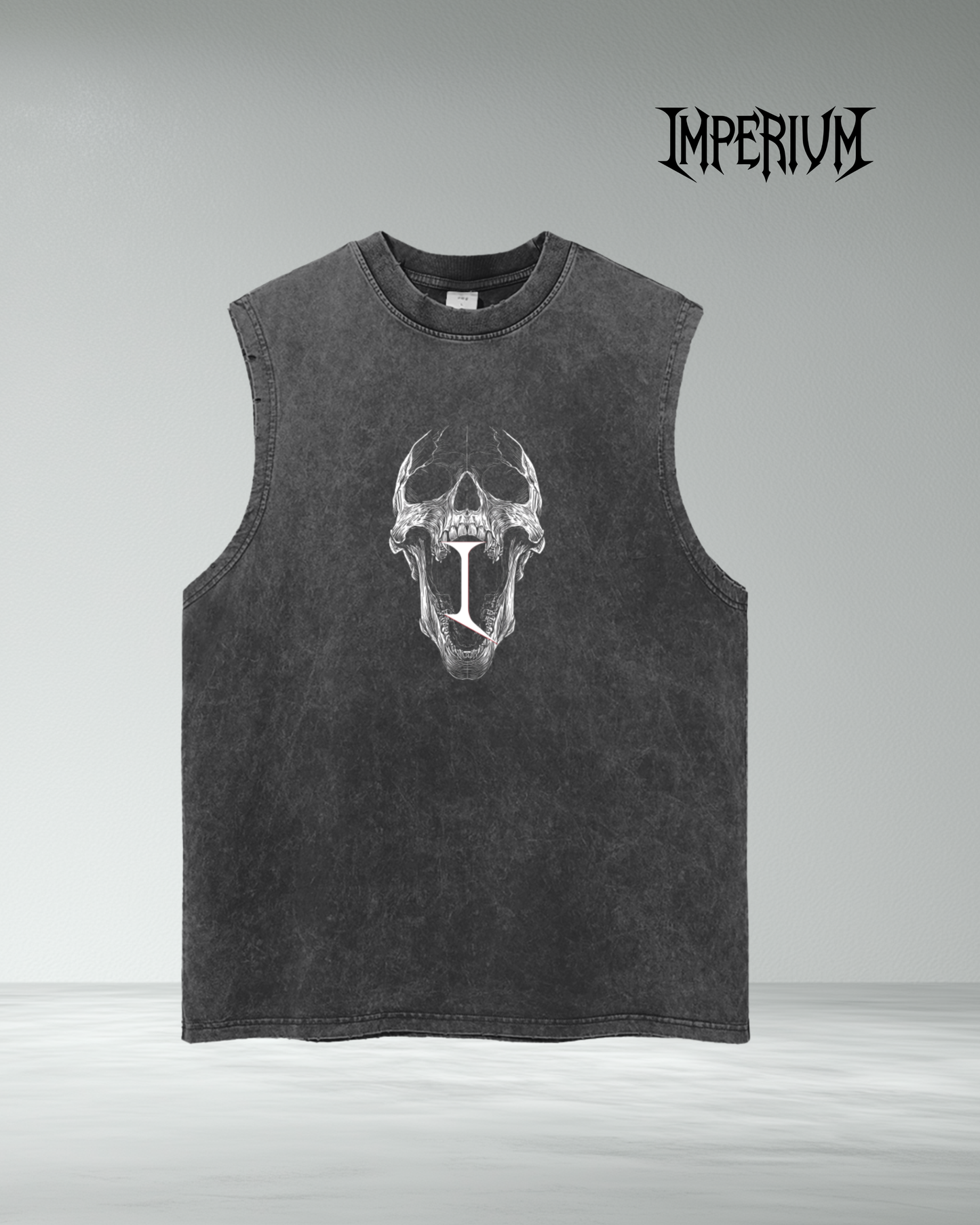 Imperium Vintage Wash 'History Repeats' Frayed Hem Tank