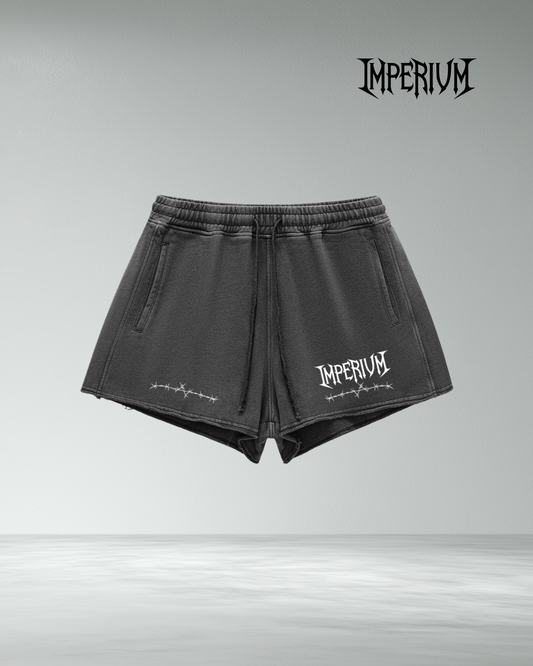 Imperium Womens Vintage Wash Raw Hem Shorts