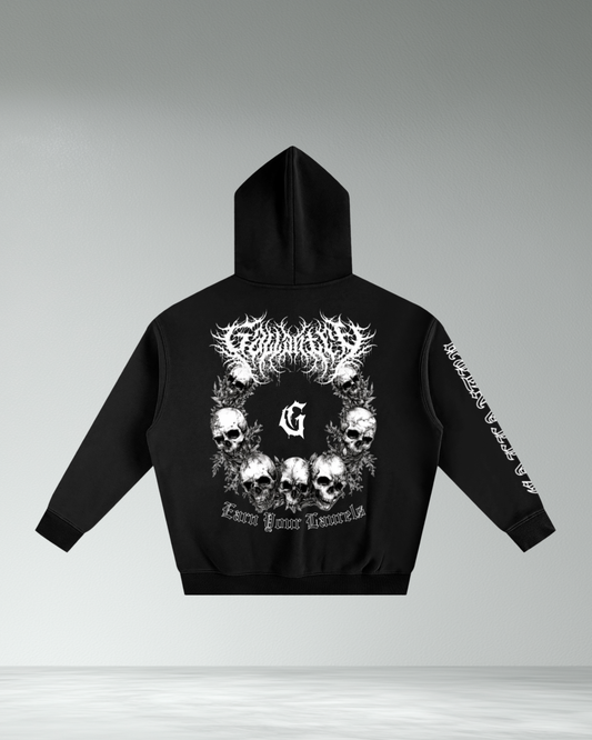 Deathcore oversized fleeced hoodie