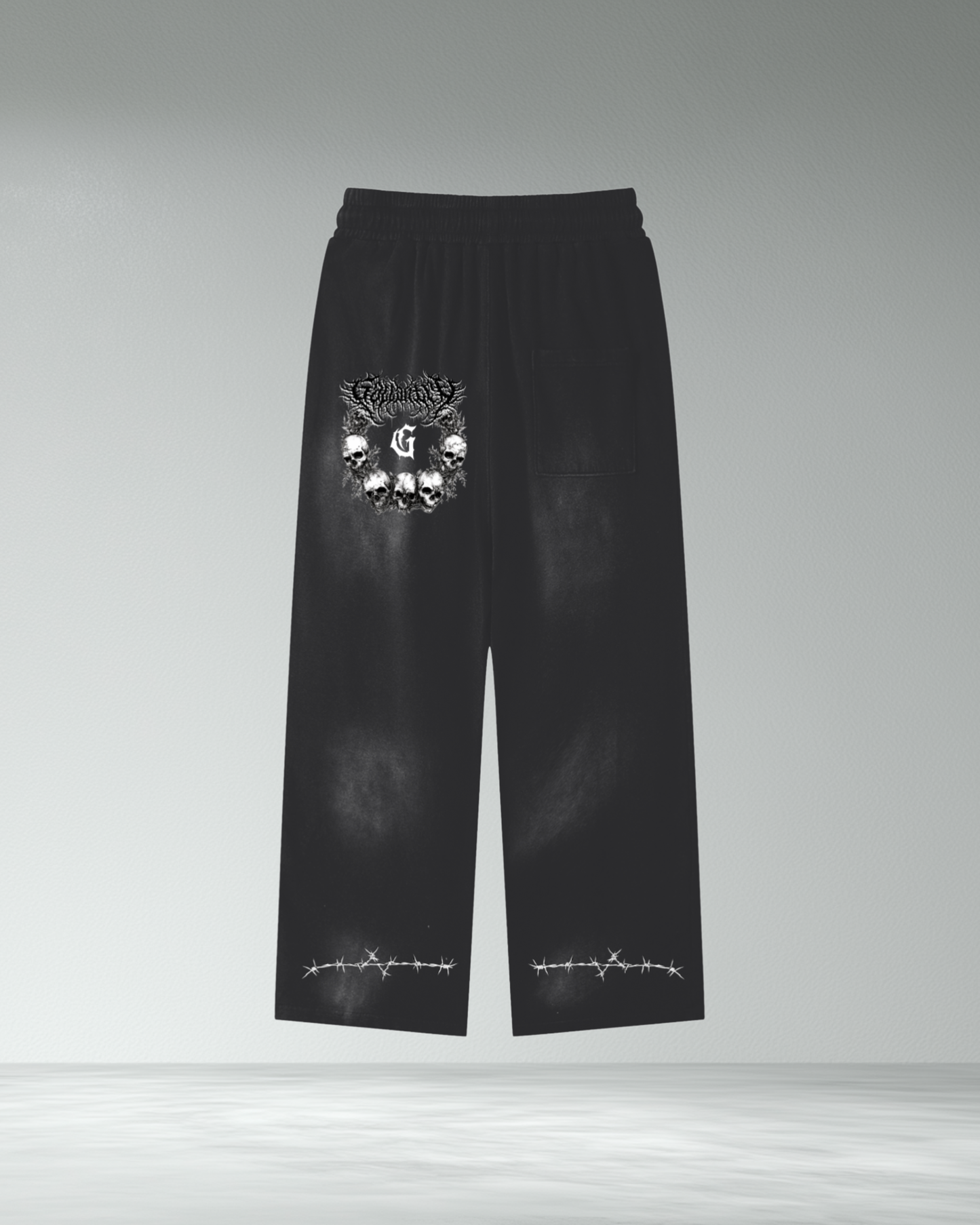 Deathcore "Hold Fast" faded wash loose fit joggers