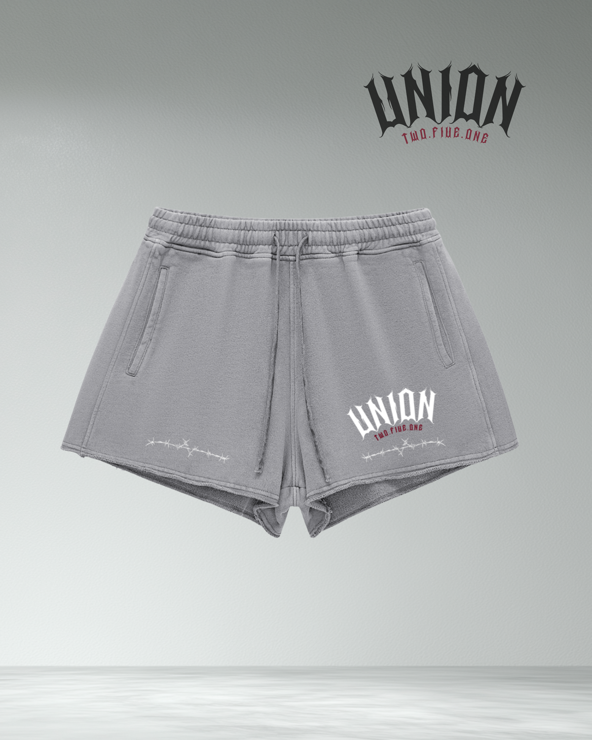 Union251 Vintage Wash Raw Edge Shorts