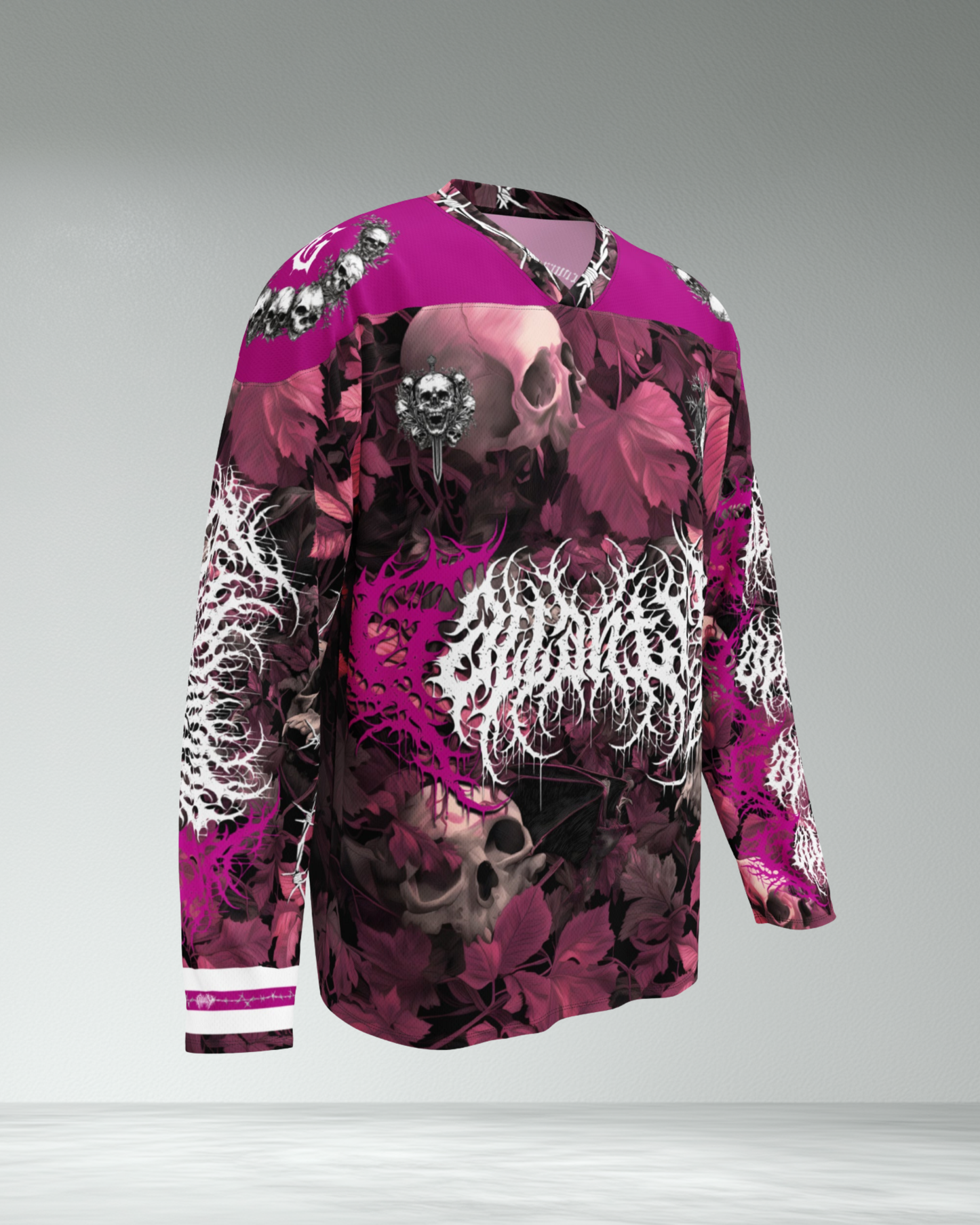 Deathcore pink lightweight camo hockey jersey