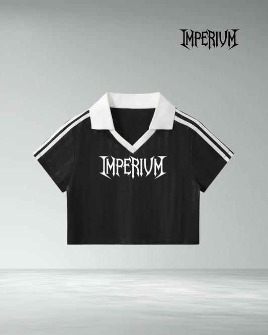Imperium Womens Striped Cropped Jersey