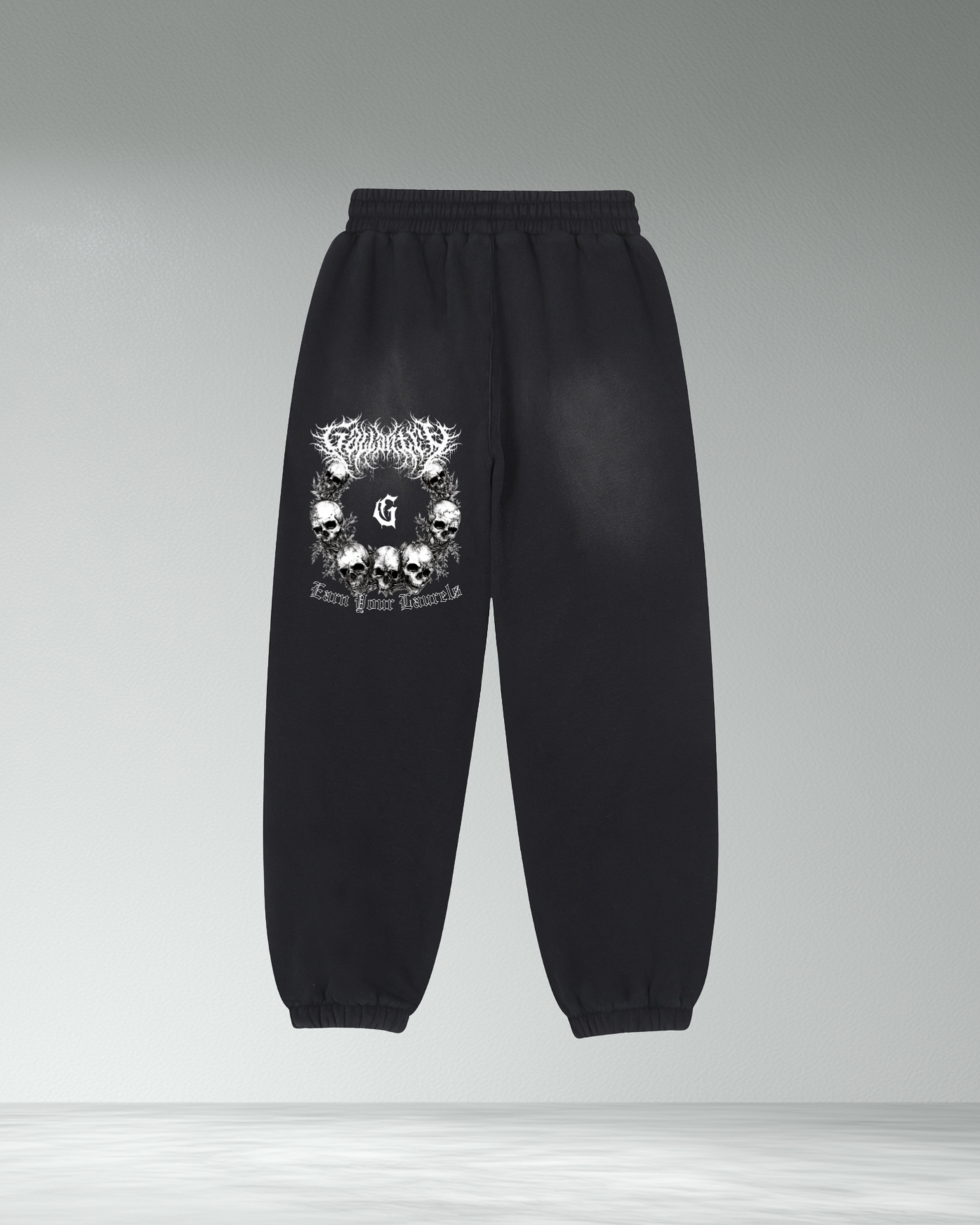 Deathcore 'Hold Fast' vintage wash fleeced joggers
