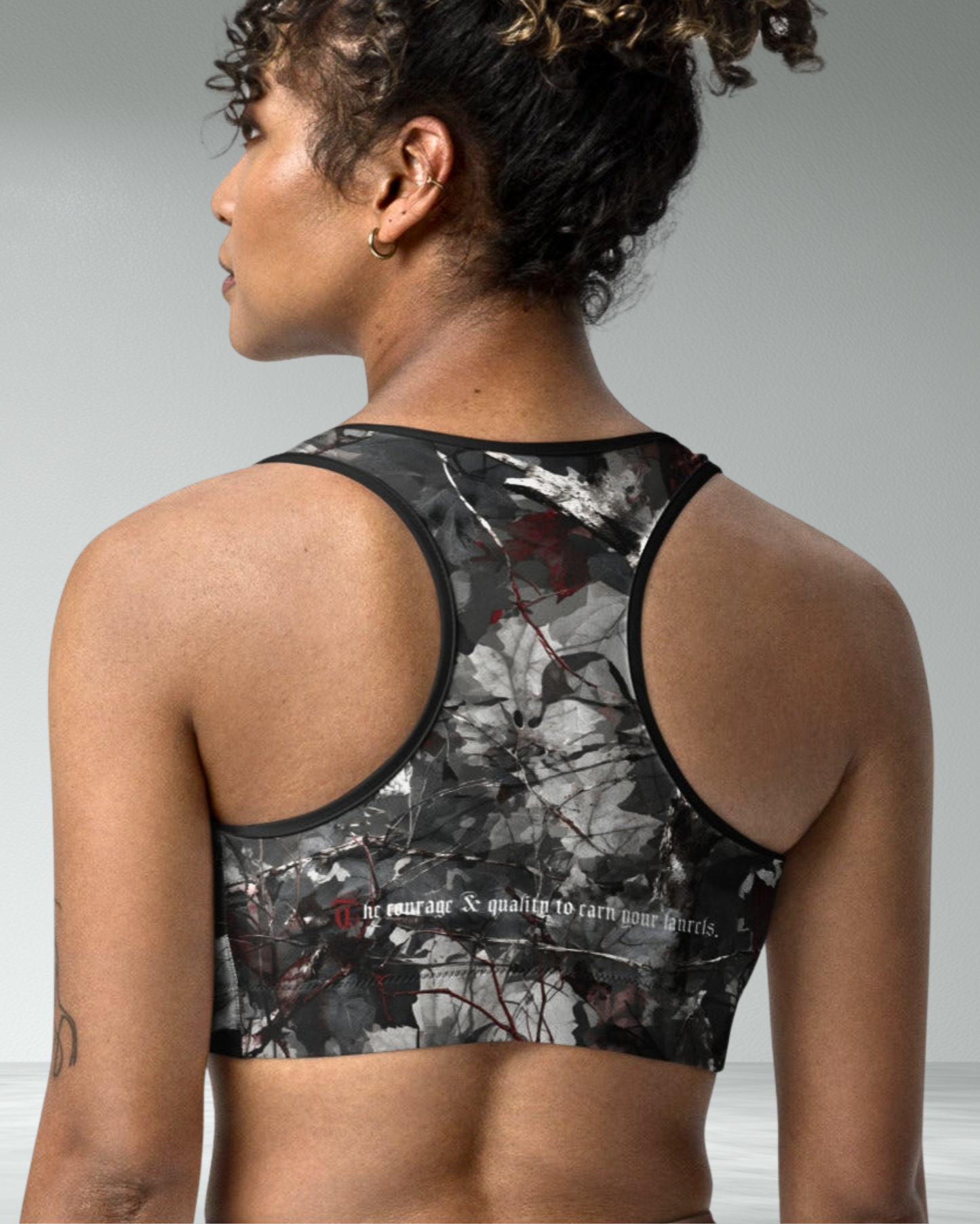 Womens' Deathcore Skull Camo Sports Bra