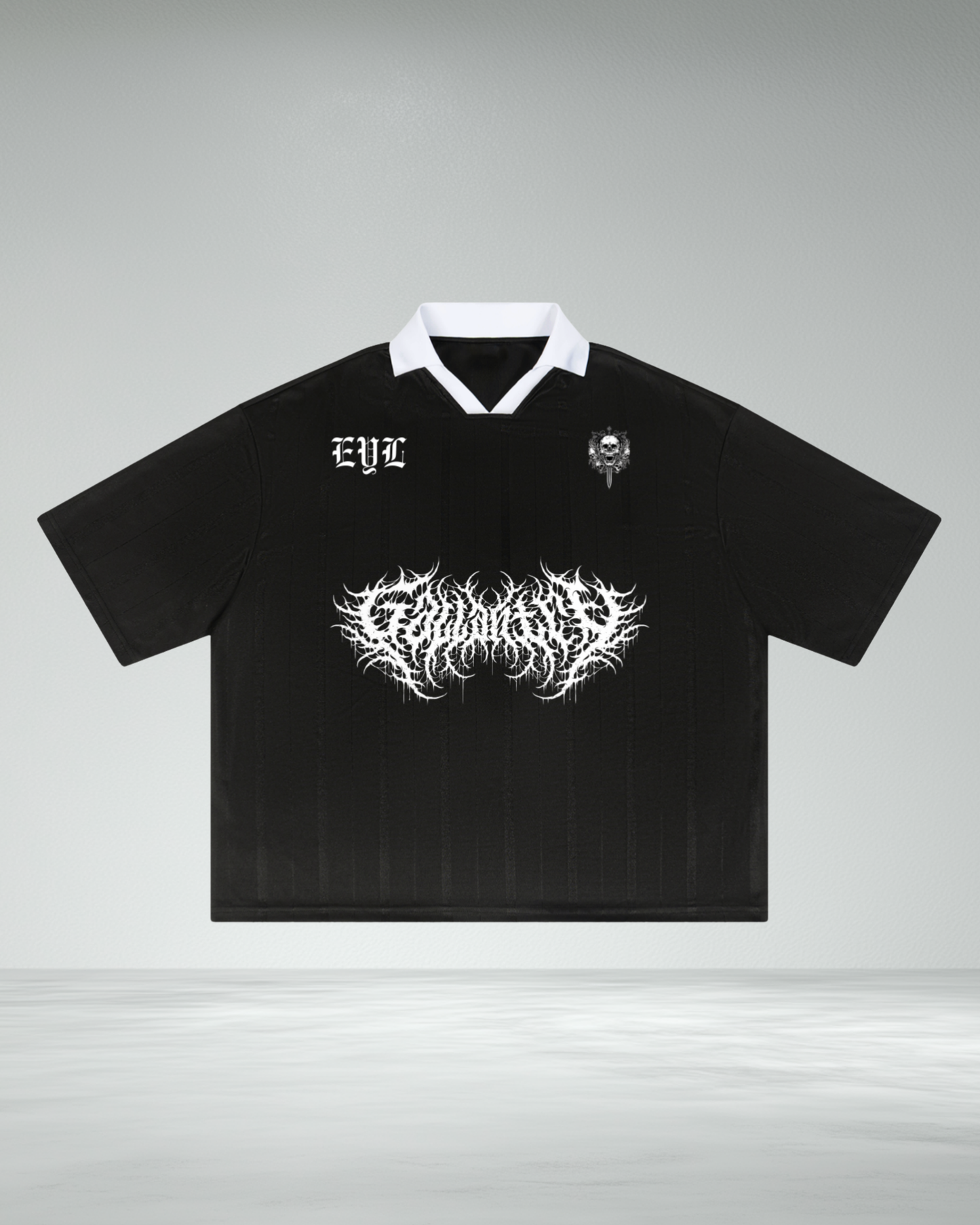 Striped Boxy Football 'EYL' Jersey