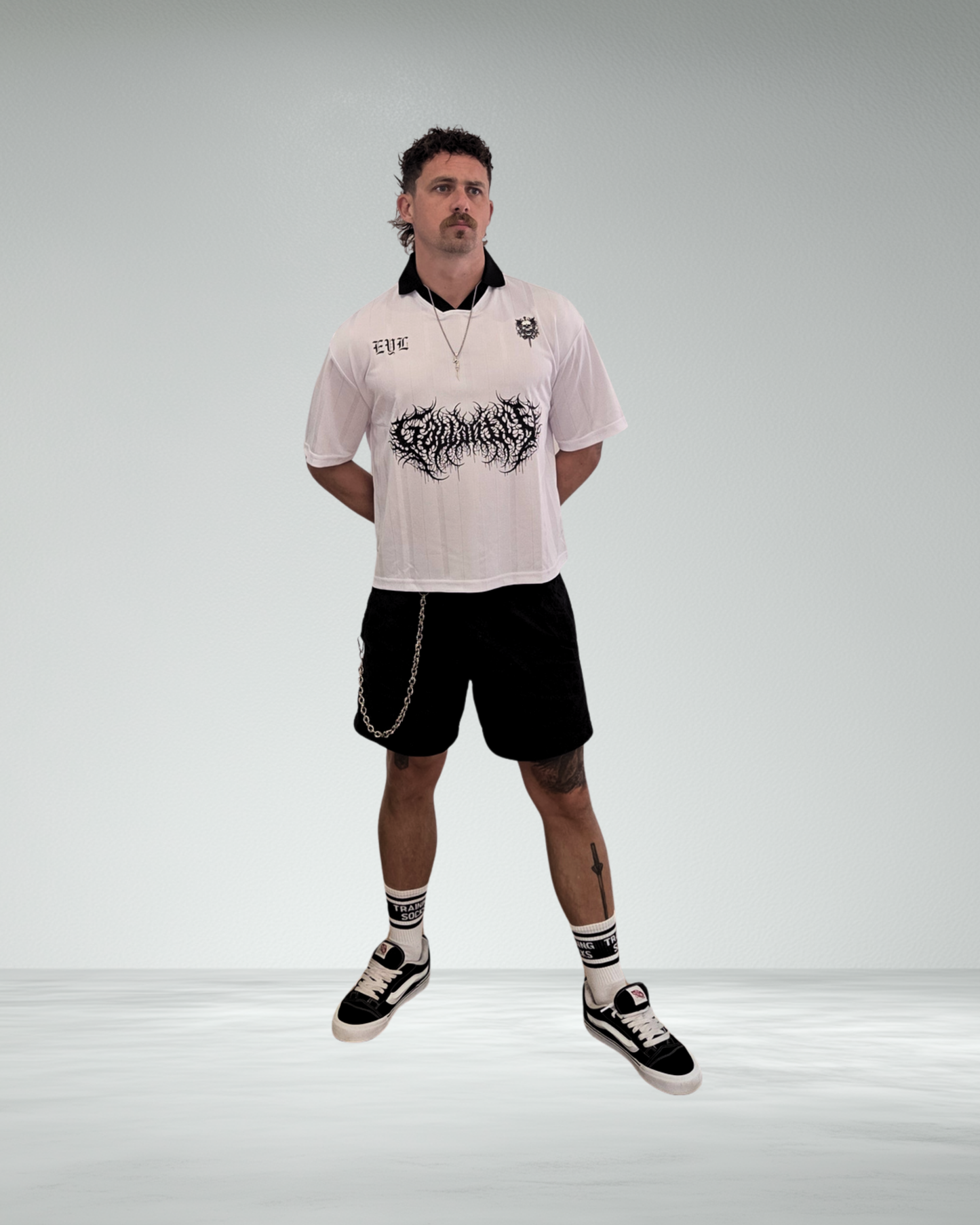Striped Boxy Football 'EYL' Jersey