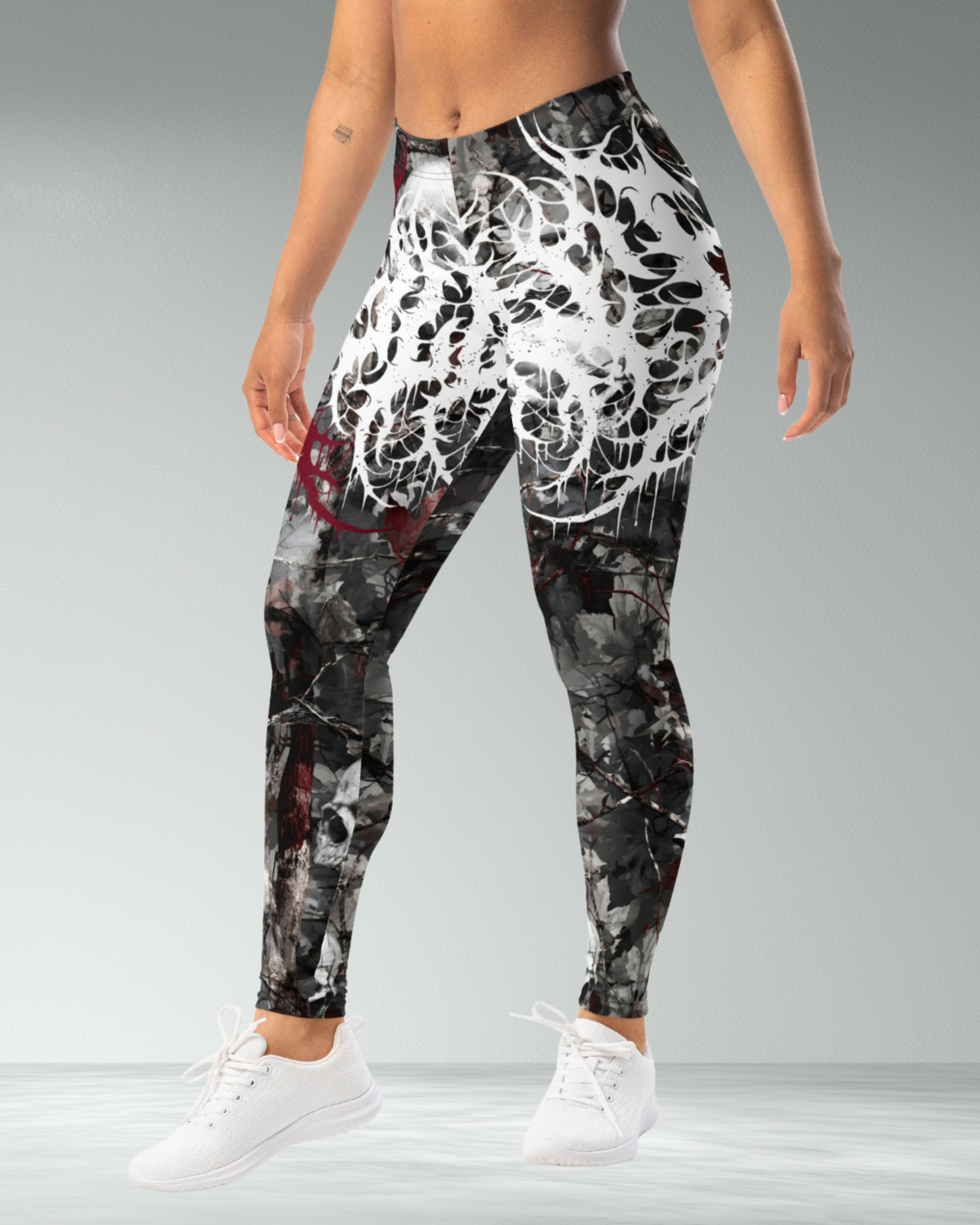 Womens' Deathcore skull camo leggings