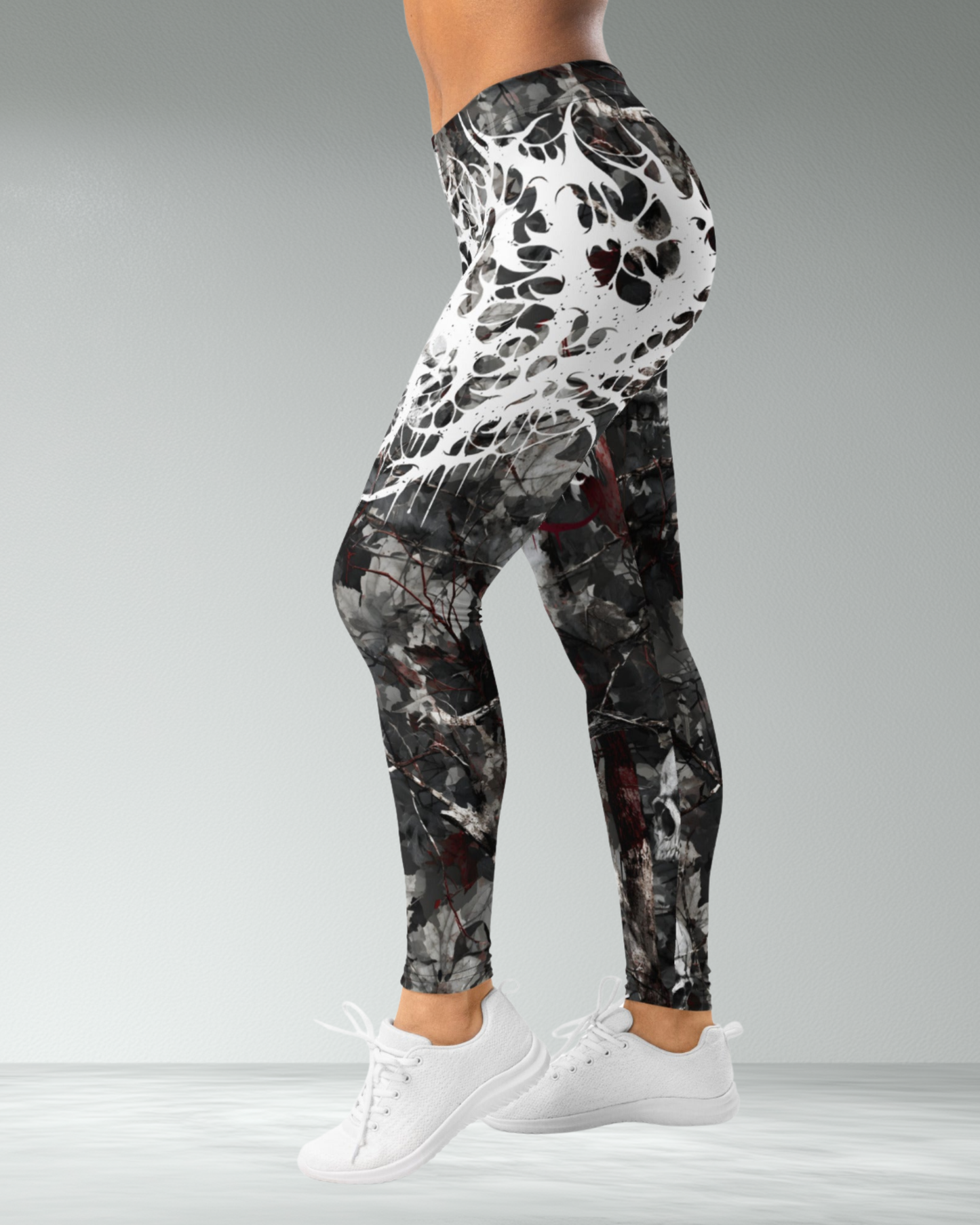 Womens' Deathcore skull camo leggings