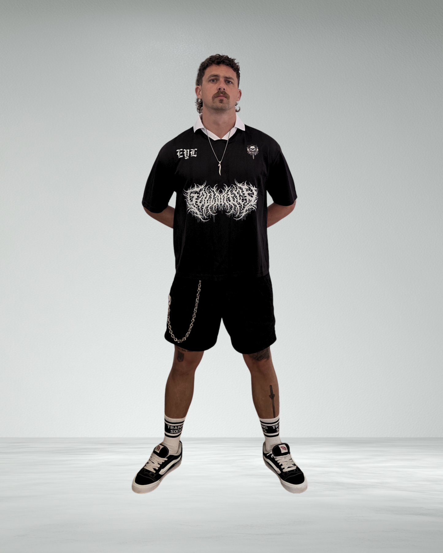 Striped Boxy Football 'EYL' Jersey