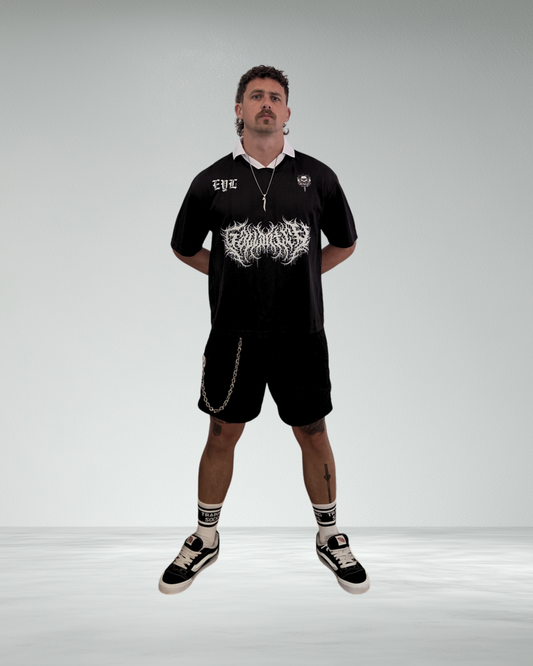Striped Boxy Football 'EYL' Jersey