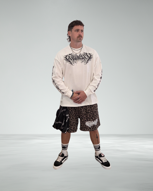 Oversized Long Sleeve Barbed 'EYL' T