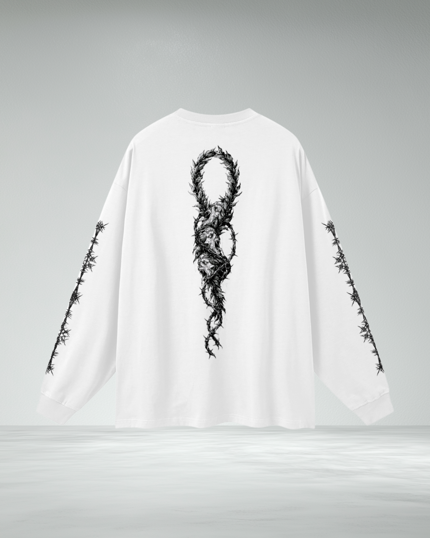 Oversized Long Sleeve Barbed 'EYL' T